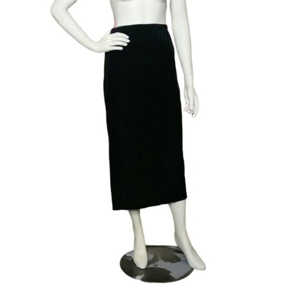 RL Richard New York Black Velour Long Skirt PS